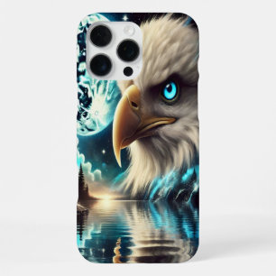 Coque iPhone 16 Pro Max Aigle royal sous la nuit étoilée lumineuse de la l