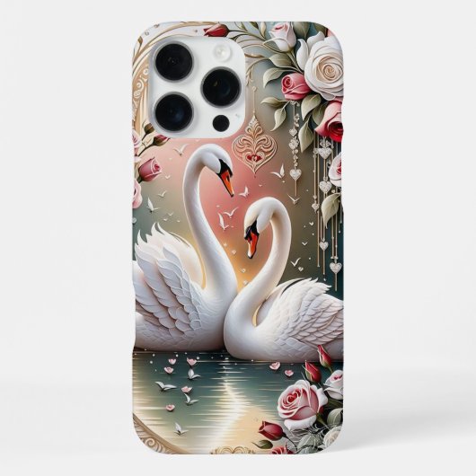 Coque iPhone 16 Pro Max Aimer le cygne (Verso)