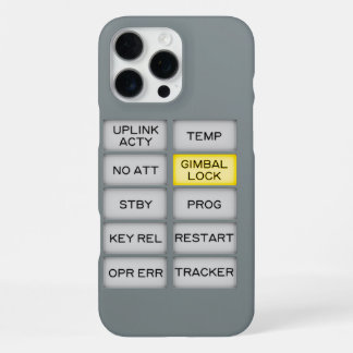 Coque iPhone 16 Pro Max Alarme de l'indicateur Apollo DSKY, serrure de la