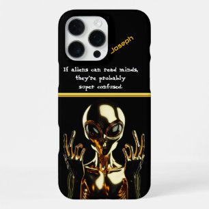 Coque iPhone 16 Pro Max Alien d'or à la zone 51