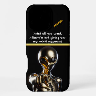 Coque iPhone 16 Pro Max Alien d'or Atteindre dans un royaume surréaliste e
