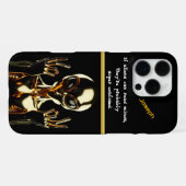 Coque iPhone 16 Pro Max Alien doré à la zone 51 (Verso Horizontal)