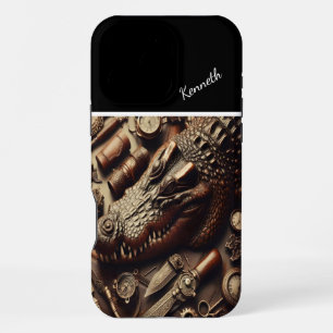Coque iPhone 16 Pro Max Alligator en cuir 