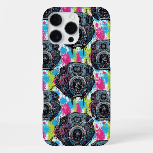 Coque iPhone 16 Pro Max Amateur de musique rétro  (Verso)