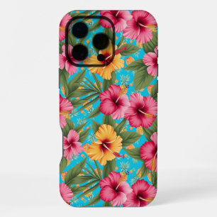 Coque iPhone 16 Pro Max Ananas à fleurs tropicales