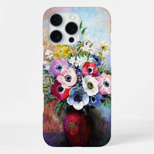 Coque iPhone 16 Pro Max Anémones par Odilon Redon (Verso)
