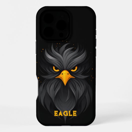 Coque iPhone 16 Pro Max Angry Eagle Black (Verso)