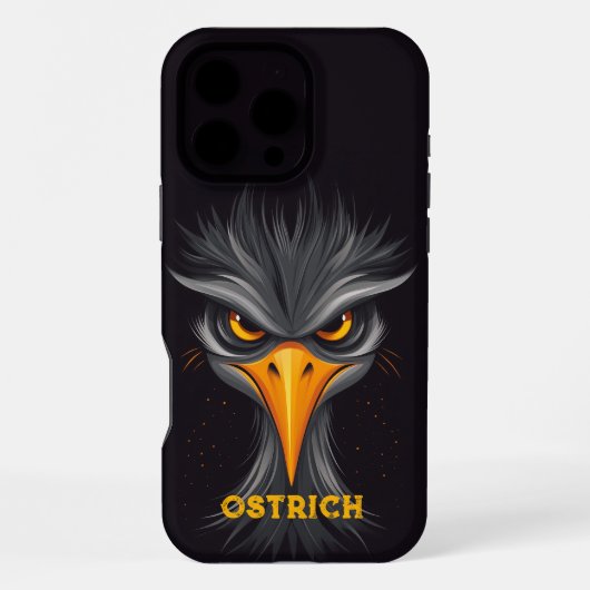 Coque iPhone 16 Pro Max Angry Otrich Black (Verso)