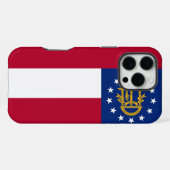 Coque iPhone 16 Pro Max Apple iPhone 16 Pro Max Coque, drapeau de Géorgie (Verso Horizontal)