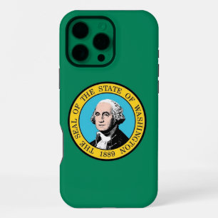 Coque iPhone 16 Pro Max Apple iPhone 16 Pro Max, drapeau de l'État de Wash