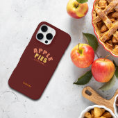 Coque iPhone 16 Pro Max Apple Pies Vibes Personalize Name Phone Case