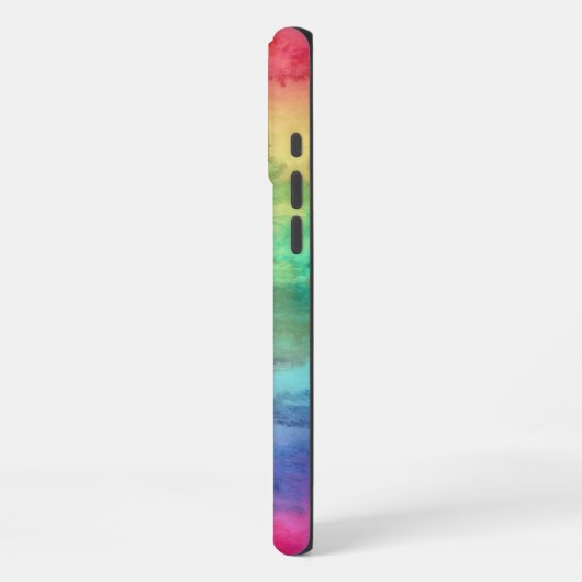 Coque iPhone 16 Pro Max Aquarelle arc-en-ciel (Côté gauche)