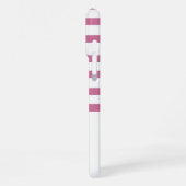 Coque iPhone 16 Pro Max Aquarelle mignonne Pink Bow Stripes (Côté gauche)