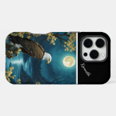 Coque iPhone 16 Pro Max Arbre doré, Lune bleue (Verso Horizontal)