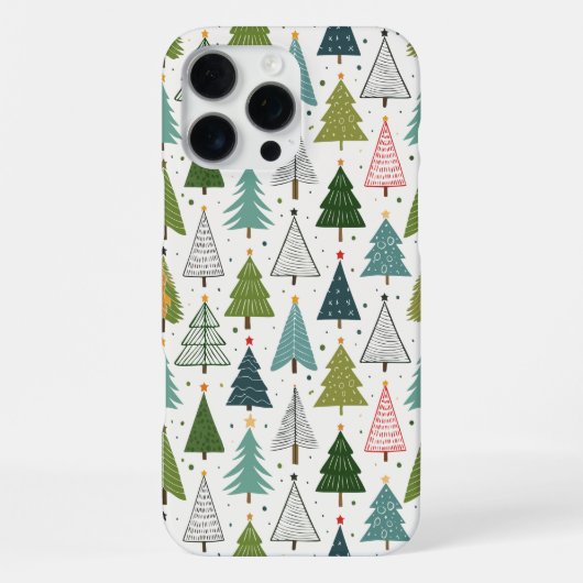 Coque iPhone 16 Pro Max Arbres rétro (Verso)