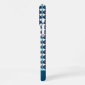 Coque iPhone 16 Pro Max Argyle Bleu Personnaliser (Côté gauche)