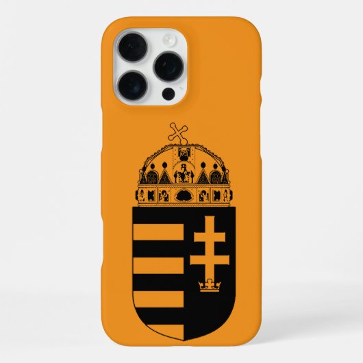 Coque iPhone 16 Pro Max Armoiries de la Hongrie (Verso)