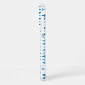 Coque iPhone 16 Pro Max arrière - plan motif triangle bleu (Côté gauche)