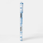 Coque iPhone 16 Pro Max arrière - plan motif triangle bleu (Côté droit)