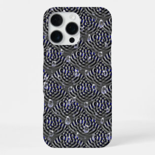 Coque iPhone 16 Pro Max Arrosage sur métal gris bleu