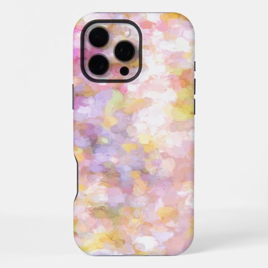 Coque iPhone 16 Pro Max Art Abstrait Pastel Jaune Clair (Verso)