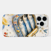 Coque iPhone 16 Pro Max Art d'aquarelle de sardine sicilienne (Verso Horizontal)