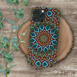 Coque iPhone 16 Pro Max Art de mandala bohème moderne élégant abstrait