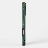 Coque iPhone 16 Pro Max Art Deco Teal & Gold iPhone 16 Pro Max Case  (Côté droit)