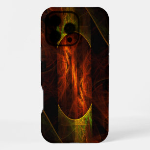 Coque iPhone 16 Pro Max Art fractal abstrait moderne Jungle Mystique