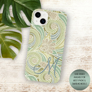 Coque iPhone 16 Pro Max Art personnalisé pastel vert jaune bleu rose paisl