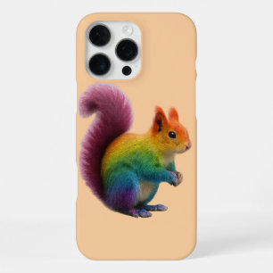 Coque iPhone 16 Pro Max  Autocollant Écureuil à Fourrure Arc-en-Ciel Color