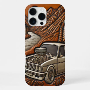 Coque iPhone 16 Pro Max Aventure de la vallée fluviale avec muscle car