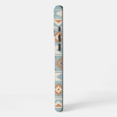Coque iPhone 16 Pro Max Aztec Essence Ptn IIIb Blue Cream Terracottas (Côté gauche)
