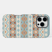 Coque iPhone 16 Pro Max Aztec Essence Ptn IIIb Blue Cream Terracottas (Verso Horizontal)
