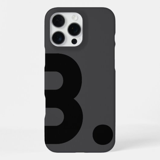 Coque iPhone 16 Pro Max B. - Boîtier de typographie (Verso)