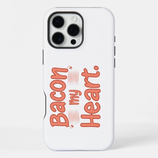 Coque iPhone 16 Pro Max Bacon, mon coeur (Verso)