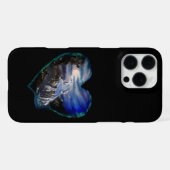 Coque iPhone 16 Pro Max Baie à la nuit, Amour Dauphin (Verso Horizontal)