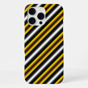 Coque iPhone 16 Pro Max Bandes arc-en-ciel blanc jaune
