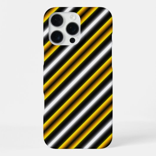 Coque iPhone 16 Pro Max Bandes arc-en-ciel blanc jaune (Verso)