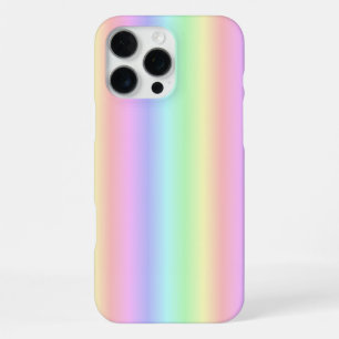 Coque iPhone 16 Pro Max Bandes arc-en-ciel Pastel - motif
