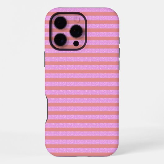 Coque iPhone 16 Pro Max Bandes géométriques roses (Verso)
