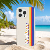 Coque iPhone 16 Pro Max Bandes rétro Monogrammes