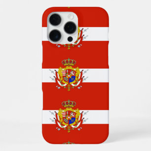 Coque iPhone 16 Pro Max Bannière blanche rouge Grand-Duché de Toscane