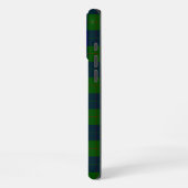 Coque iPhone 16 Pro Max Barclay tartan bleu vert plaid (Côté gauche)