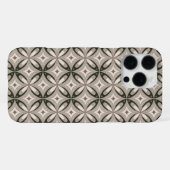 Coque iPhone 16 Pro Max Beige and Brown Retro circular shapes (Verso Horizontal)