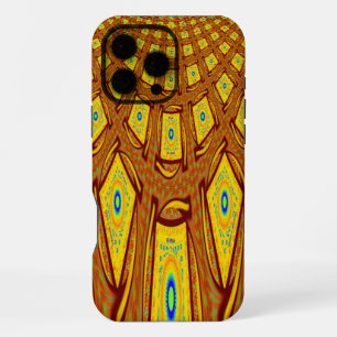 Coque iPhone 16 Pro Max Belle vecteur d'impression tribale africaine brun