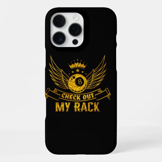 Coque iPhone 16 Pro Max Billard Citation avec ailes et conception de couro (Verso)