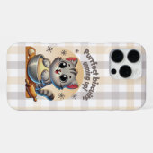 Coque iPhone 16 Pro Max "Biscuits parfaits, en route" Chat qui pétrit (Verso Horizontal)