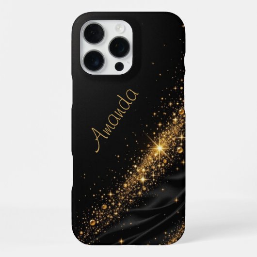 Coque iPhone 16 Pro Max Black Gold Fusion (Verso)