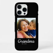 Coque iPhone 16 Pro Max Black Script Established Grandma  (Verso)